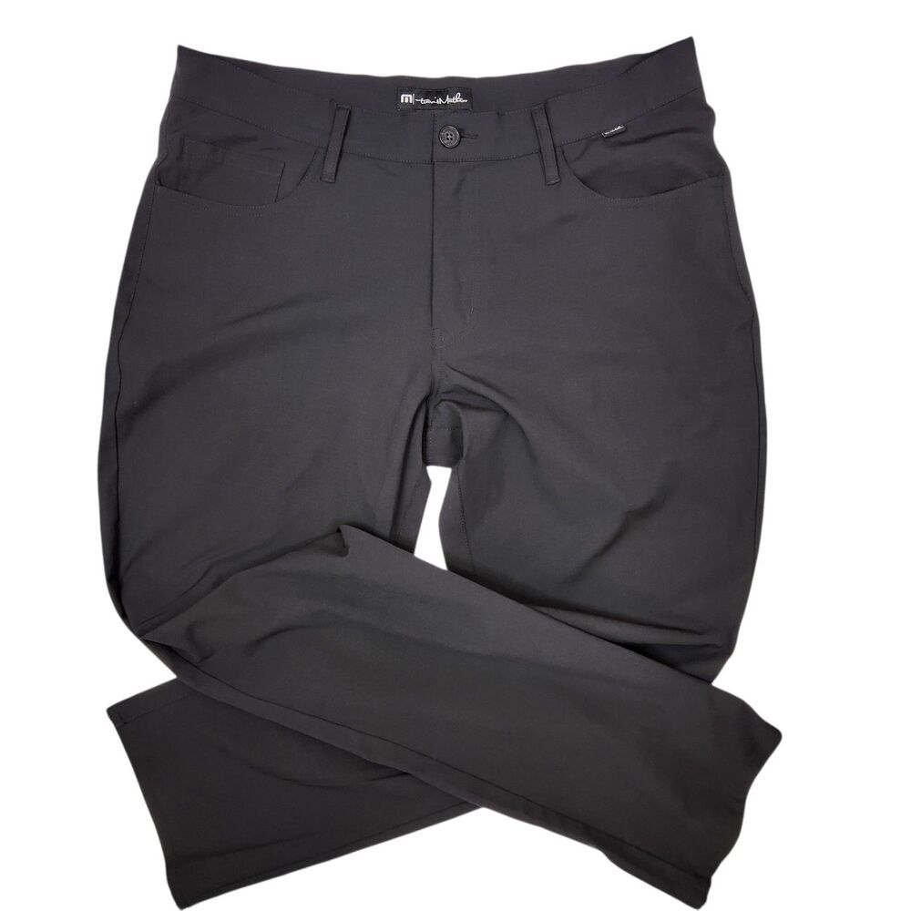 Travis Mathew Mens 5 Pocket Style Black Performance Chino Pants 36x32